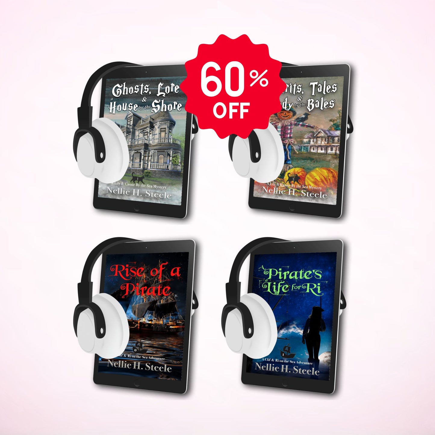 Seaside Cozy Mystery and Pirate Adventure Audiobook Bundle