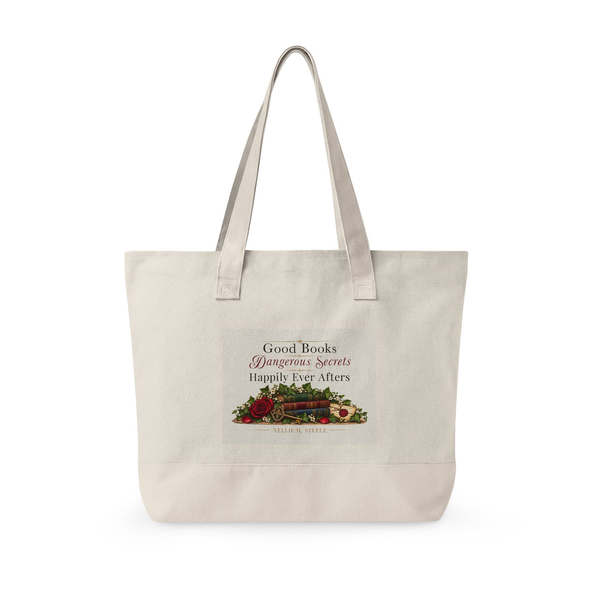 Bookish Zippered Canvas Tote – Reader Gift Bag