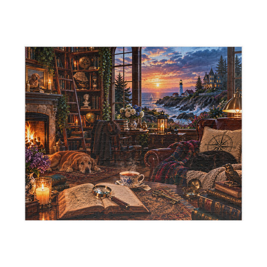 Cozy Bookish Library Puzzle – 520 Pieces