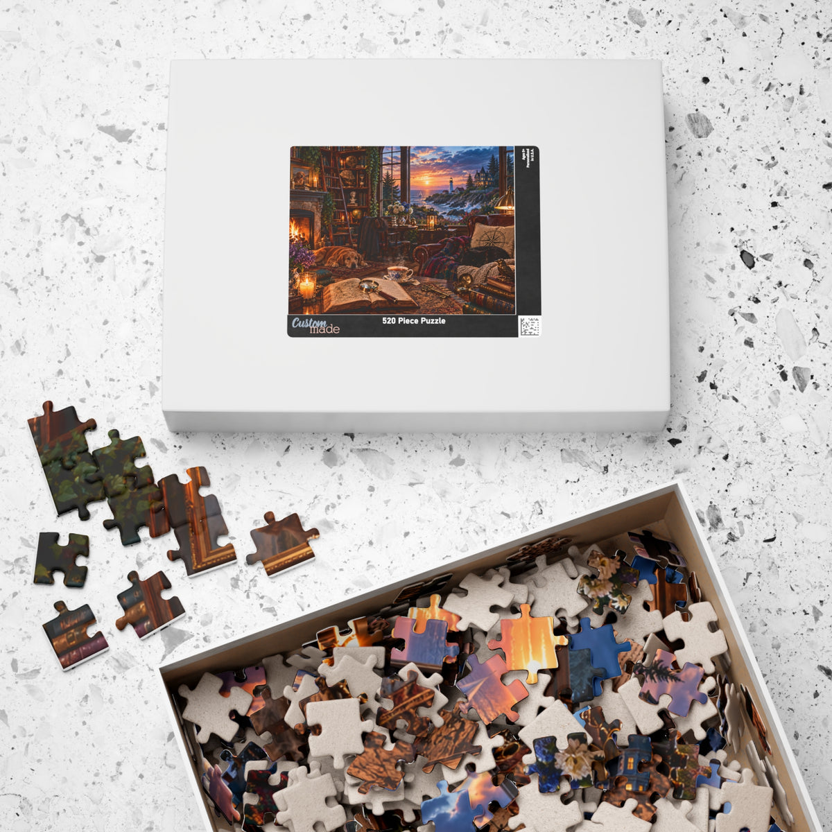 Cozy Bookish Library Puzzle – 520 Pieces