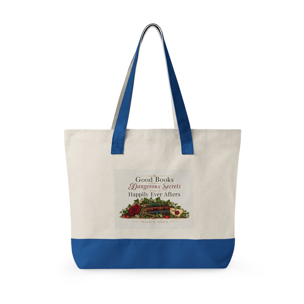Bookish Zippered Canvas Tote – Reader Gift Bag