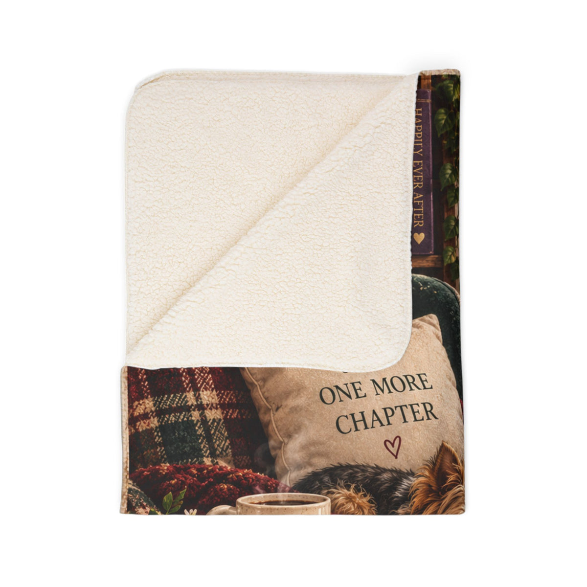 Bookish Sherpa Fleece Blanket – Cozy Reader Gift