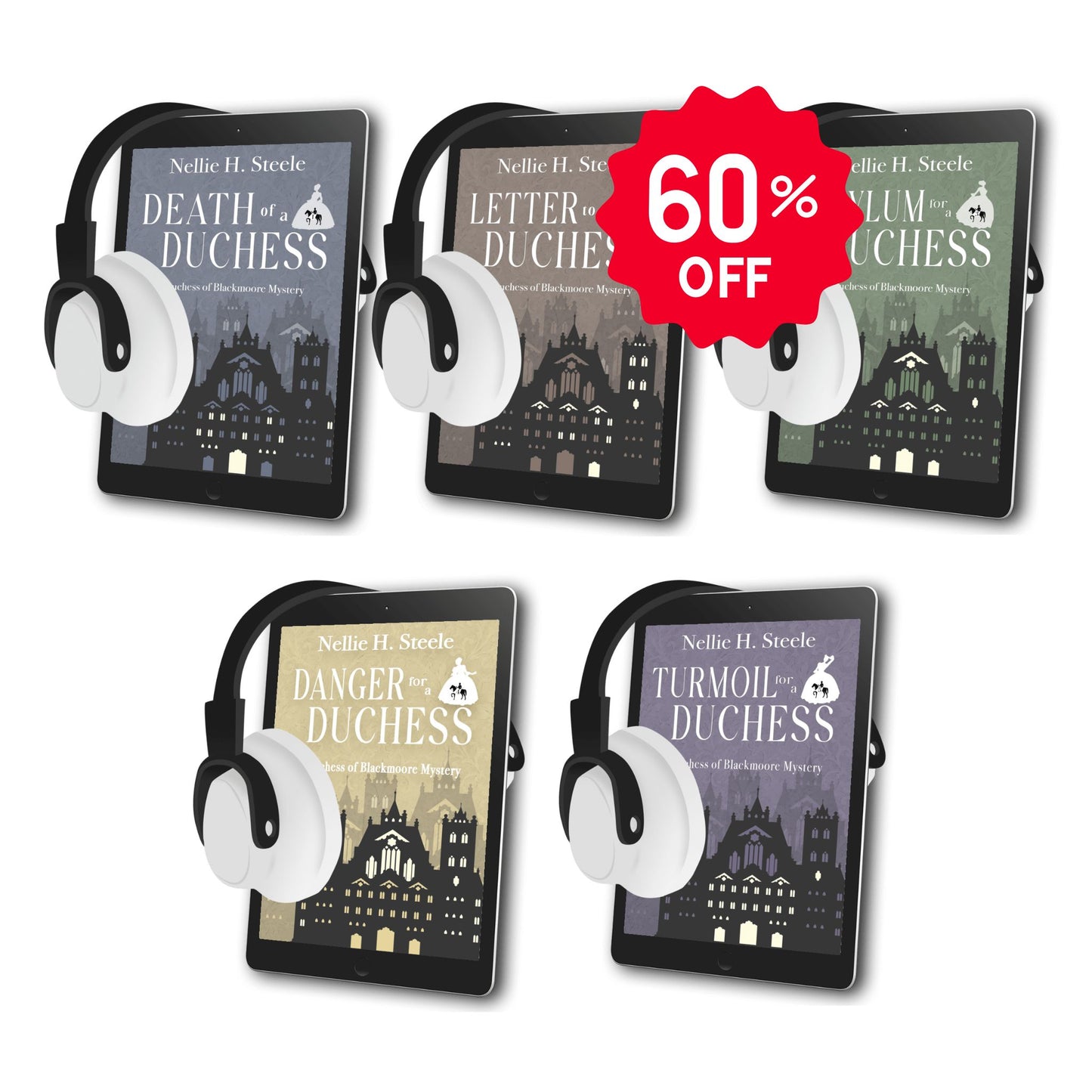 Books 1-5 Duchess of Blackmoore Cozy Mystery Audiobook Bundle