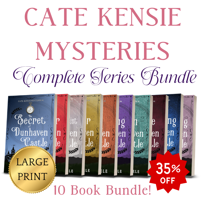 Cate Kensie Mysteries Cozy Mystery Large Print Paperback Bundle
