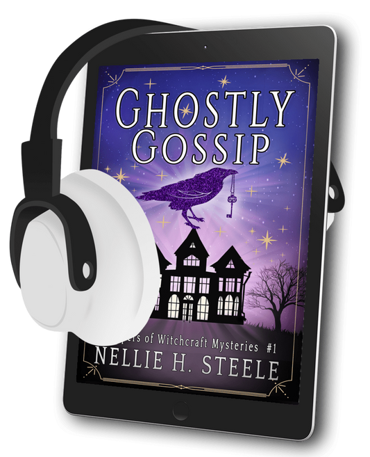 Ghostly Gossip Paranormal Cozy Mystery Audiobook Cover