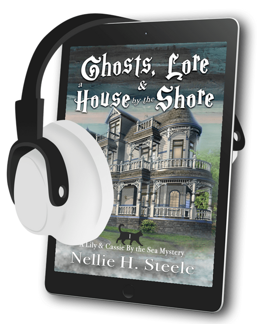 Ghosts, Lore & a House by the Shore Cozy Mystery Audiobook Cover