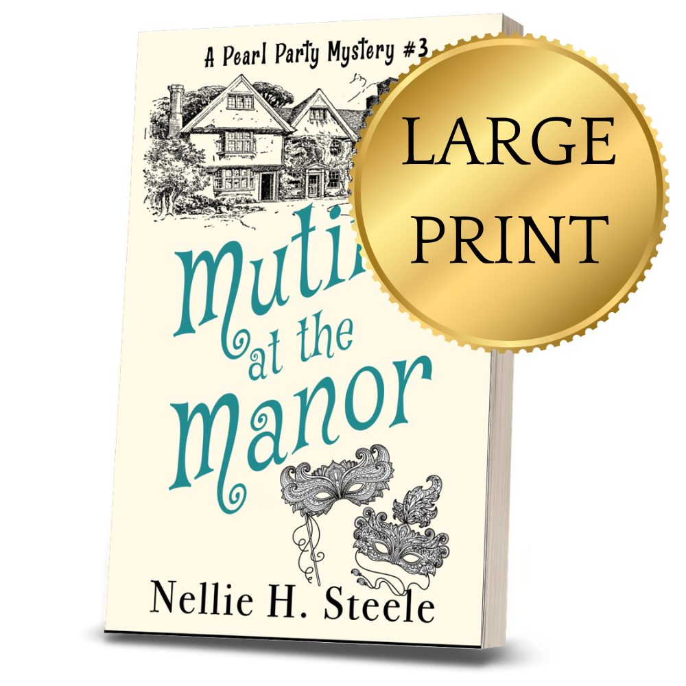 Mutiny at the Manor Large Print Paperback Cozy Mystery