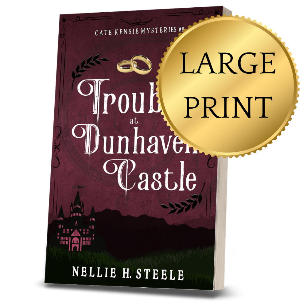 Trouble at Dunhaven Castle Cozy Mystery Large Print Paperback